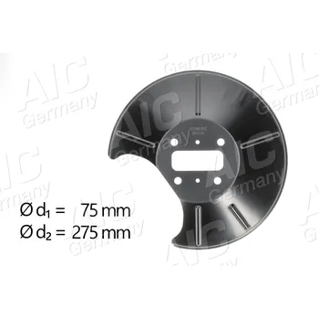 Brzdový kotouč Ochranný plech proti rozstřikování, brzdový kotouč A.I.C. 57248