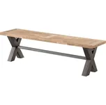 Lavice Mosca 160x40x46 black&natural, 160 x 40 x 46 cm