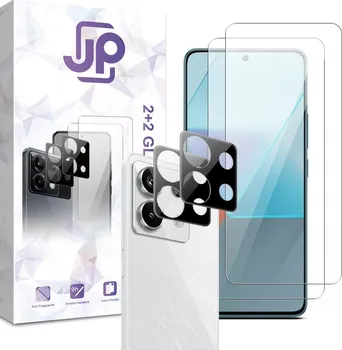 JP Combo Pack ochranné sklo na fotoaparát a displej pro Xiaomi Redmi Note 13 4G 4 ks