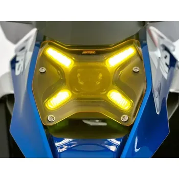 Ochranné plexi světlometu motocyklu WRS WRS HEADLIGHT PROTECTION pro BMW R 1300 GS rok 2024, barva žlutá (Vyrobené z vysoce kvalitního plexiskla PMMA)
