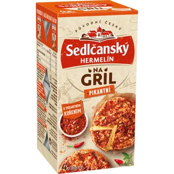 Sedlčanský hermelín na gril 4x 100 g pikantní