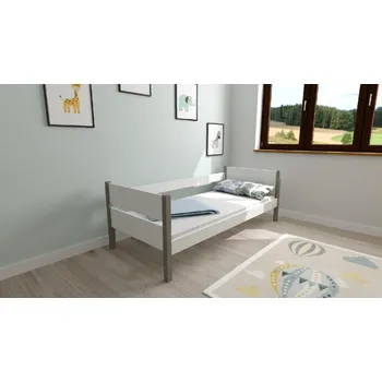 Ložnice Dětská postel Tina bílo/šedá 180 x 80 cm + rošt ZDARMA