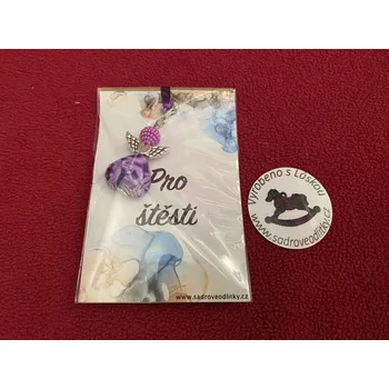 HandMade by VeJa Dárková karta - Pro štěstí s přívěškem