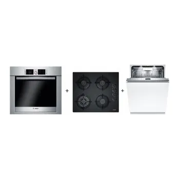 Varná deska Bosch HBG36B650 + POH6B6B10 + SMV8YCX03E