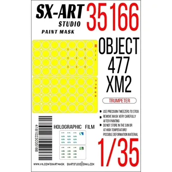 Plastikový model SX-ART 1/35 Paint mask Object 477 XM2 (TRUMP)
