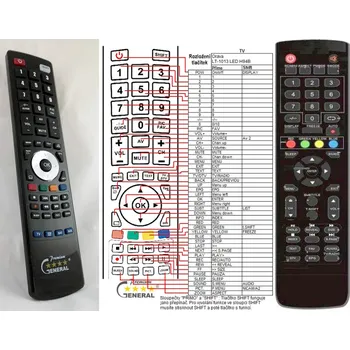 ORAVA LT-1013LEDH94B, LT-515LEDH94B - kompatibilní značkový dálkový ovladač General