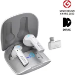 ASUS sluchátka ROG Cetra Speednova, bezdrátové špunty, BT + RF 2.4 GHz, bílá