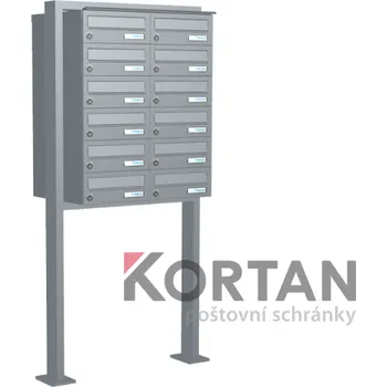 Poštovní schránka Poštovní schránka B-016 - volně stojící ve stojanu z JPU profilu - lakovaná RAL 7016 - antracit