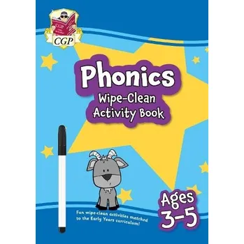 Anglický jazyk Phonics Wipe-Clean Activity Book for Ages 3-5 (with pen) - CGP Books