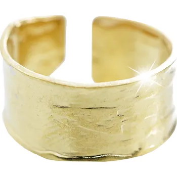 Prsten JSB bijoux s.r.o. Zlatý masivní ocelový prsten pruh bez krystalů