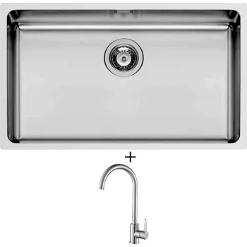 Nerezový dřez Dřez pod desku SET Pyramis LYDIA (70x40) 1B nerez + Laveo BONA BAB 268D nerez