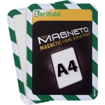 Rám na obraz tarifold Magneto - bezpečnostní magnetický rámeček A4, zeleno-bílý - 2 ks