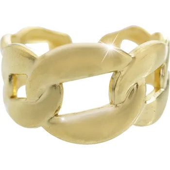 Prsten JSB bijoux s.r.o. Zlatý ocelový prsten masivní řetěz do postupu bez krystalů