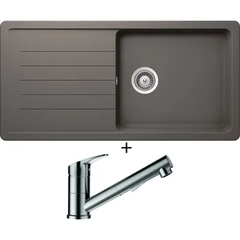 Granitový dřez Granitový dřez SET Schock TOLEDO D-100L Silverstone + Schock EVINAS 577120 nerez