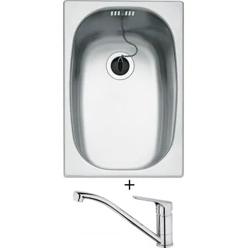 Nerezový dřez Nerezový dřez SET Teka MODEL E 1B X nerez + Teka MTP 913 CR chrom