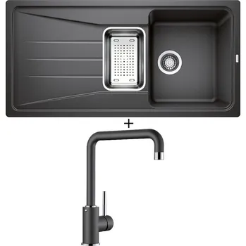 Granitový dřez Granitový dřez SET Blanco SONA 6 S antracit + nerezová miska + Blanco MILI antracit 523103