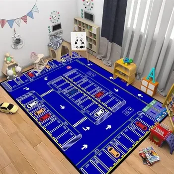 Koberec Dětský protiskluzový koberec s mapou pro hraní - A,60x90cm
