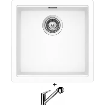 Granitový dřez Dřez pod desku SET Schock KIRUNA N-100 U Day + Schock COSMO 525122 chrom