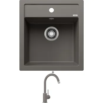 Granitový dřez Granitový dřez SET Blanco DALAGO 45 šedá vulkán + Blanco MIDA šedá vulkán 526965