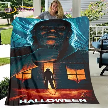 deka Teplá flanelová deka s hororovými postavami - 17,100x150cm