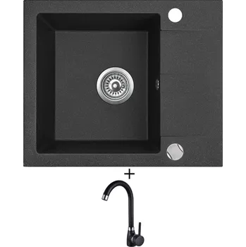 Granitový dřez Granitový dřez SET Laveo SHIRE černá + Laveo BKZ 768K černá