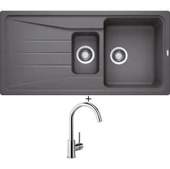 Granitový dřez SET Blanco SONA 6 S šedá skála 519853 + Blanco MIDA chrom 517742