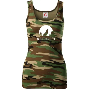 Dámské tričko Wolforest - Dámské Maskáčové tílko - L ( Hnědý maskáč )