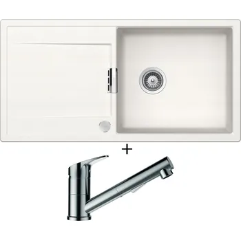 Granitový dřez Granitový dřez SET Schock MONO D-100L Polaris + Schock EVINAS 577120 nerez