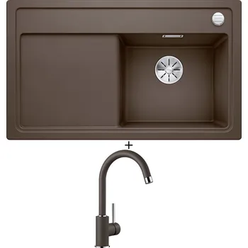 Granitový dřez Granitový dřez SET Blanco ZENAR 45 S kávová 523798 + Blanco MIDA kávová 519423