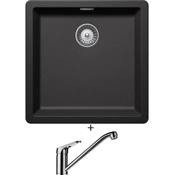 Granitový dřez Dřez pod desku SET Schock GREENWICH N-100 U Stone + Schock COSMO 525001 chrom