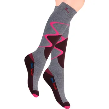 Pánské oblečení Pánské lyžařské ponožky STEVEN 010/974 Barva/Velikost: bordo (vínová) / 45/47