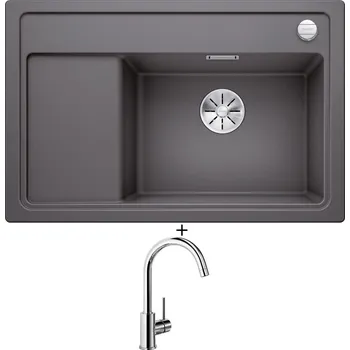 Granitový dřez Granitový dřez SET Blanco ZENAR XL 6 S Compact šedá skála 523775 + Blanco MIDA chrom 517742