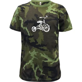 Chlapecké oblečení Tříkolka dětská - Dětské maskáčové triko - 122 cm/6 let ( Zelený maskáč )