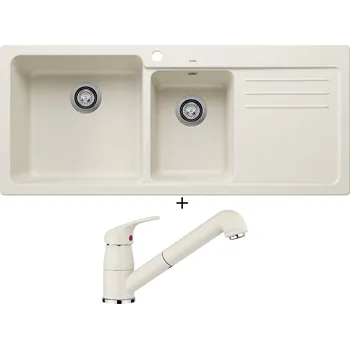 Granitový dřez Granitový dřez SET Blanco NAYA 8 S bílá soft 527131 + Blanco DARAS-S bílá soft 526937