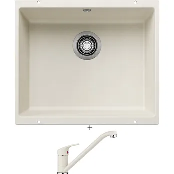 Granitový dřez Dřez pod desku SET Blanco ROTAN 500 U bílá soft 527146 + Blanco DARAS bílá soft 526935