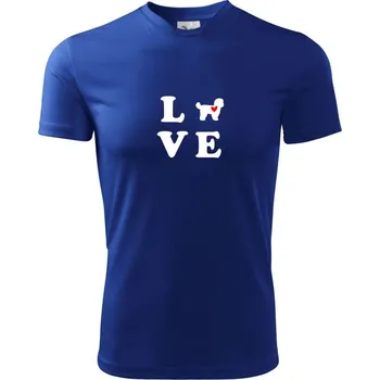 Pánské tričko Shih Tzu love - Pánské triko Fantasy sportovní (dresovina) - 3XL ( Královská modrá )