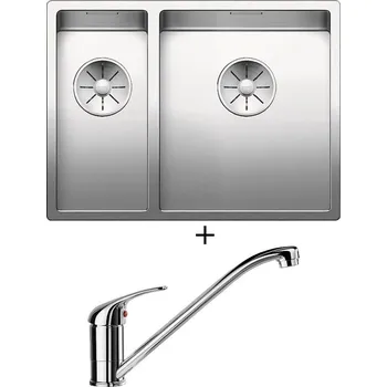 Nerezový dřez Nerezový dřez SET Blanco CLARON 340/180-IF nerez hedvábný lesk 521608 + Blanco DARAS chrom 517720
