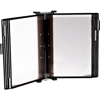 tarifold Sterifold - nástěnný kovový držák, antibakteriální, 10 kapes A4, otevřené shora, černé