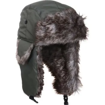 Čepice Beranice Tramp s kožešinou ZELENÁ ZELENÁ - OLIV 57