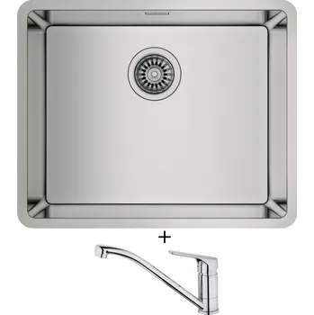 Nerezový dřez Dřez pod desku SET Teka BE LINEA RS15 50.40 X nerez + Teka MTP 913 CR chrom