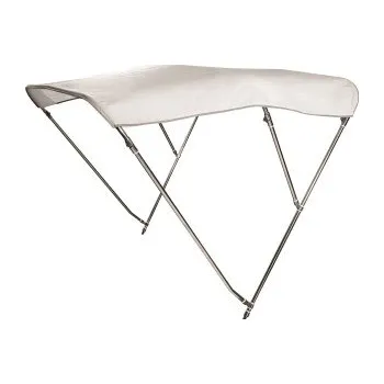 Bimini stříška 3-ramenná NEREZ bílá výška 140cm 185/195.