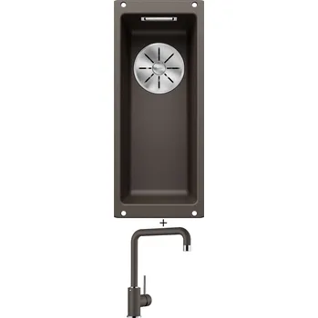 Kuchyňský dřez Dřez pod desku SET Blanco SUBLINE 160-U kávová 523405 + Blanco MILI kávová 523111