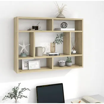 police ZBXL Nástěnná police dub sonoma 75x16x55 cm kompozitní dřevo