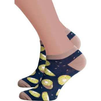 Dámská móda Dámské kotníkové ponožky 114/065 STEVEN Barva/Velikost: granát (modrá) / 35/37