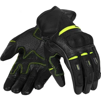 Moto rukavice Letní rukavice na motorku SECA Axis Mesh II černé/žluté fluo S