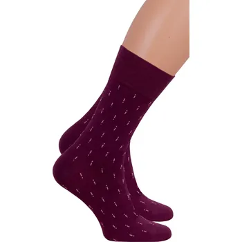 Pánské ponožky Pánské klasické ponožky 056/204 Steven Barva/Velikost: bordo (vínová) / 45/47