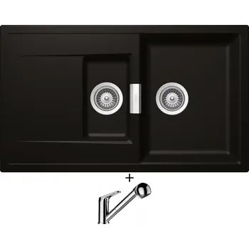 Granitový dřez Granitový dřez SET Schock MONO D-150 Night + Schock COSMO 525122 chrom
