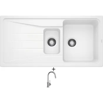 Granitový dřez Granitový dřez SET Blanco SONA 6 S bílá 519855 + Blanco MIDA-S chrom 521454