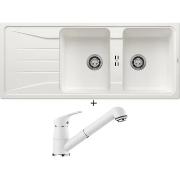Granitový dřez Granitový dřez SET Blanco SONA 8 S bílá 519701 + Blanco DARAS-S bílá 517735