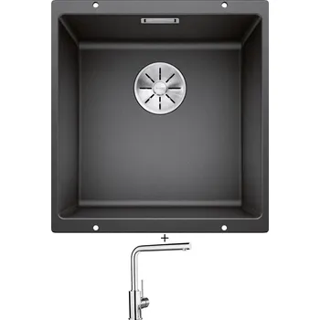 Kuchyňský dřez Dřez pod desku SET Blanco SUBLINE 400 U antracit 523422 + Blanco MILA chrom 519414